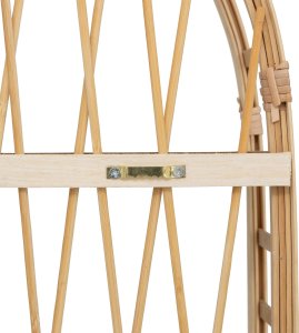 Atmosphera Półka wisząca półowalna rattan, MDF Anahi 74x45 cm 4