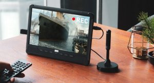 August Przenośny telewizor HD 10"odtwarzacz DVD DA383-DVB-T2 Mini LCD TV 10