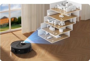 Proscenic Q8 Max robot odkurzający z funkcją wycierania 5000 Pa 3 l 250 ml 12