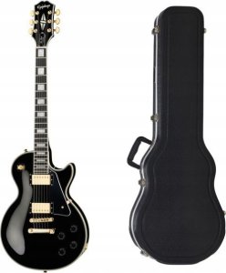 ZESTAW Epiphone Les Paul Custom Ebony Gitara Elektryczna Nowa 1