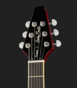 Harley Benton BM-75 Trans Red Deluxe Gitara Elektryczna AlNiCo Tremolo Nowa 5