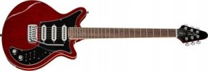 Harley Benton BM-75 Trans Red Deluxe Gitara Elektryczna AlNiCo Tremolo Nowa 8