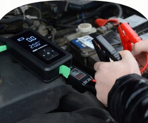 Greencell PowerBoost Air / Rozrusznik / Powerbank do samochodu z kompresorem 8000mAh 1000A Urządzenie rozruchowe 11