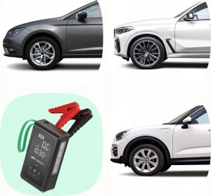 Greencell PowerBoost Air / Rozrusznik / Powerbank do samochodu z kompresorem 8000mAh 1000A Urządzenie rozruchowe 13