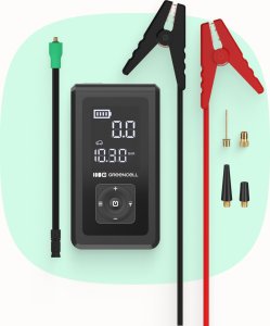 Greencell PowerBoost Air / Rozrusznik / Powerbank do samochodu z kompresorem 8000mAh 1000A Urządzenie rozruchowe 15
