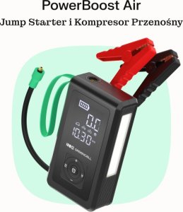 Greencell PowerBoost Air / Rozrusznik / Powerbank do samochodu z kompresorem 8000mAh 1000A Urządzenie rozruchowe 21