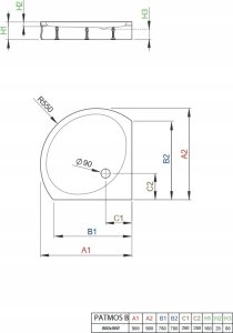 Kabina PREMIUM PLUS B 90*90*190 przejrzyste chrom 6