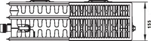Grzejnik KERMI V 33/900/1200  lewy Z ZAWIESZENIAMI 2906WGrzejniki stalowe V33 1