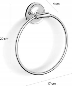 Wieszak na ręcznik - kółko / chrom MONACO 4