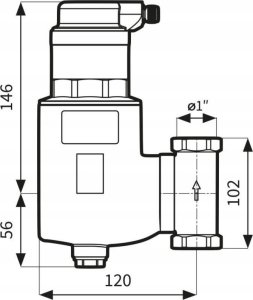 Afriso Separator powietrza FAR 312, z odpowietrznikiem automatycznym, przyłącza Rp1'' (S)A 2