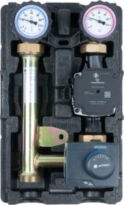 Grupa pompowa PrimoTherm K 180-2 DN25 GP 3-WM-SM, pompa Grundfos UPM3 Hybrid, zawór mieszający ARV Kvs12, siłownik ARM 343 ProClickA 2