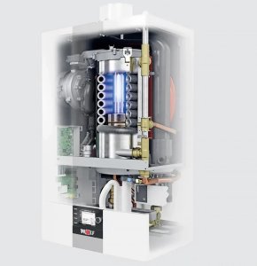 Pakiet - kocioł 1-fun.kondens CGB-2-20 + Regulator AM + BM-2 + Podstawa ścienna pod BM-2 + Zasobnik CSW-120 + Zestaw przyłączeniowy natynkowy + Zespół podłączeniowy kocioł CGB-2 (natynk.) 2