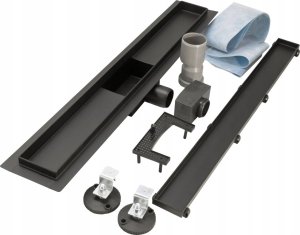 Odpływ liniowy DUO do zabudowy 2 w 1 czarny matowy - 600 2