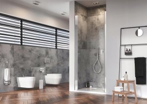 Drzwi prysznicowe NES DWJ I 80 Lewe Chrom/Przejrzyste 5