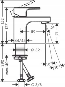 Bateria umywalkowa Hansgrohe Vernis Shape bateria umywalkowa stojąca EcoSmart* czarny mat 2