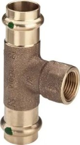 Trójnik zacisk.cu G/W 22 x 1/2 x 22Łącznik do rur 1