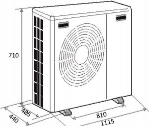 Pompa ciepła Blaupunkt Monoblok 12 kW R32 (posiada pompę obiegową, indywidualne zamówienie) (S) 2