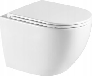 OTTAWA COMFORT bezkołnierzowa miska toaletowa wisząca z deską wolnoopadającą, 54 x 37 cm, kolor: biały połysk 1