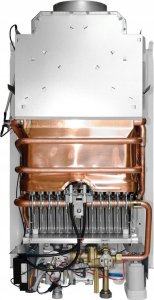 Przepływowy podgrzewacz wody Ferroli PEGASO ECO* 11 NG GZ50 - gazowy przepływowy podgrzewacz wody z wyświetlaczem LCD. Zakres mocy 8,1-18,9 kW (S) 3