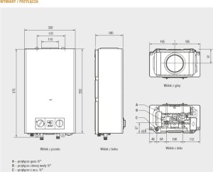 Przepływowy podgrzewacz wody Ferroli PEGASO ECO* 11 NG GZ50 - gazowy przepływowy podgrzewacz wody z wyświetlaczem LCD. Zakres mocy 8,1-18,9 kW (S) 6