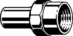 Element wsadowy 15 x 1/2 stal / ocynkowaneŁącznik do rur 2