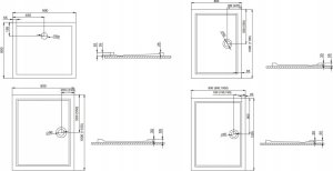 Brodzik posadzkowy 120x80x3x5,5 GOLIAT 10