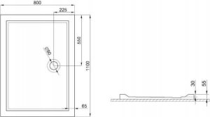 Brodzik posadzkowy 110x80x3x5,5 GOLIAT 7