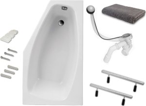 Wanna asymetryczna 140x80 prawa MARIKA 6