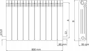 Dd Grzejnik Aluminiowy Wulkan 500/100 2