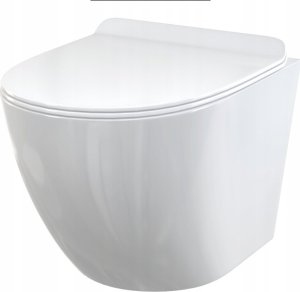 WC SOLID Muszla WC wisząca + Deska sedesowa SLIM SOFTCLOSE, Duroplast 1