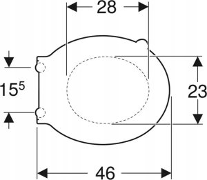 Deska sedesowa Geberit Selnova Comfort Deska sedesowa, dla niepełnosprawnych, mocowanie od góry, zachodząca pokrywa deski sedesowej 4