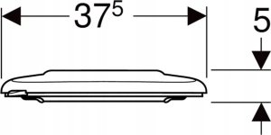 Deska sedesowa Geberit Selnova Comfort Deska sedesowa, dla niepełnosprawnych, mocowanie od góry, zachodząca pokrywa deski sedesowej 5