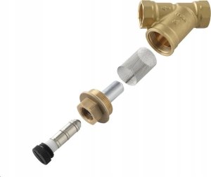 Filtr skośny siatkowy z magnesem, nakrętno-nakrętny, DN20, G3/4 2