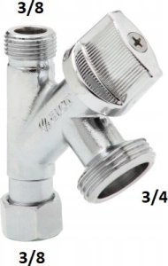 Arco ConeKta 3/4 GZ x 3/4 GZ x 3/8 RN z pokrętłem metalowym 2