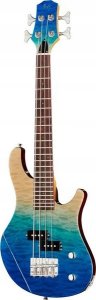 Flight Mini Bass Gitara Elektryczna Minibas Solid Body Transparent Blue 1