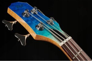 FLIGHT Flight Mini Bass Gitara Elektryczna Minibas Solid Body Transparent Blue 7
