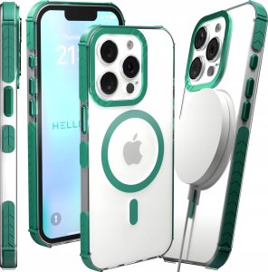 Etui Pancerne do Apple iPhone 13 Pro (Bumper, Zielona Ramka, Magsafe, Case) 1