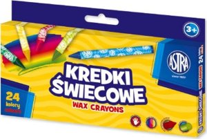 Kredki świecowe okrągłe ASTRA - 24 kolory - 8/90 mm 1