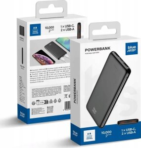 BLUE STAR powerbank 10000 mAh 2A W1086 czarny 1
