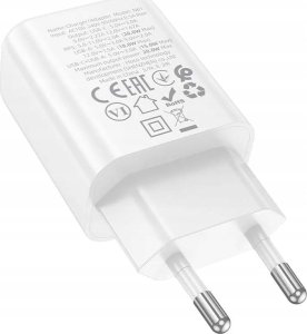HOCO ładowarka sieciowa USB A + Typ C PD QC3.0 3A 20W N61 biała 3