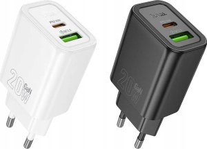 HOCO ładowarka sieciowa USB A + Typ C PD QC3.0 3A 20W N61 czarna 3