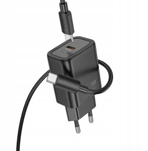 HOCO ładowarka sieciowa Typ C + kabel Typ C do Typ C PD QC 20W N60 czarna 2
