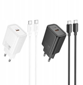 HOCO ładowarka sieciowa Typ C + kabel Typ C do Typ C PD QC 20W N60 czarna 3