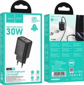 HOCO ładowarka sieciowa Typ C PD QC 30W N62 czarna 5