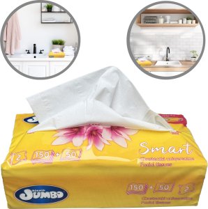 Chusteczki uniwersalne 200 szt. SŁONIK JUMBO SMART folia 2W - 25 op. 3