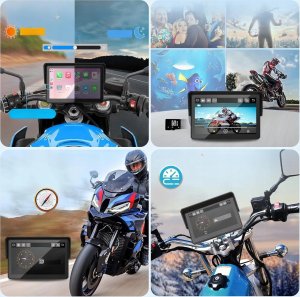 Carpuride W502PRO motocykl CarPlay Android Auto Bluetooth wodoszczelna GPS 2