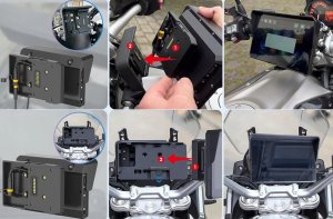 Carpuride W502PRO B do motocykli BMW CarPlay Android Auto wodoszczelna GPS 4