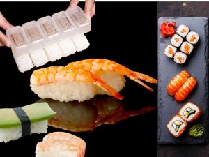 Foremka do nigiri do ryżu sushi wyciskarka wytłaczanie 5x nigiri maker plastikowa 6x3,5x4 cm 4