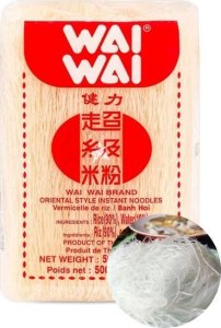 Wai Wai makaron ryżowy nitki bezglutenowy glass vermicel cienki do wok pho stir fry 500g 1