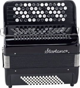 Zestaw Startone Akordeon Guzikowy Uchwyt Typu C 72 Basy 62 Przyciski Nowy 6